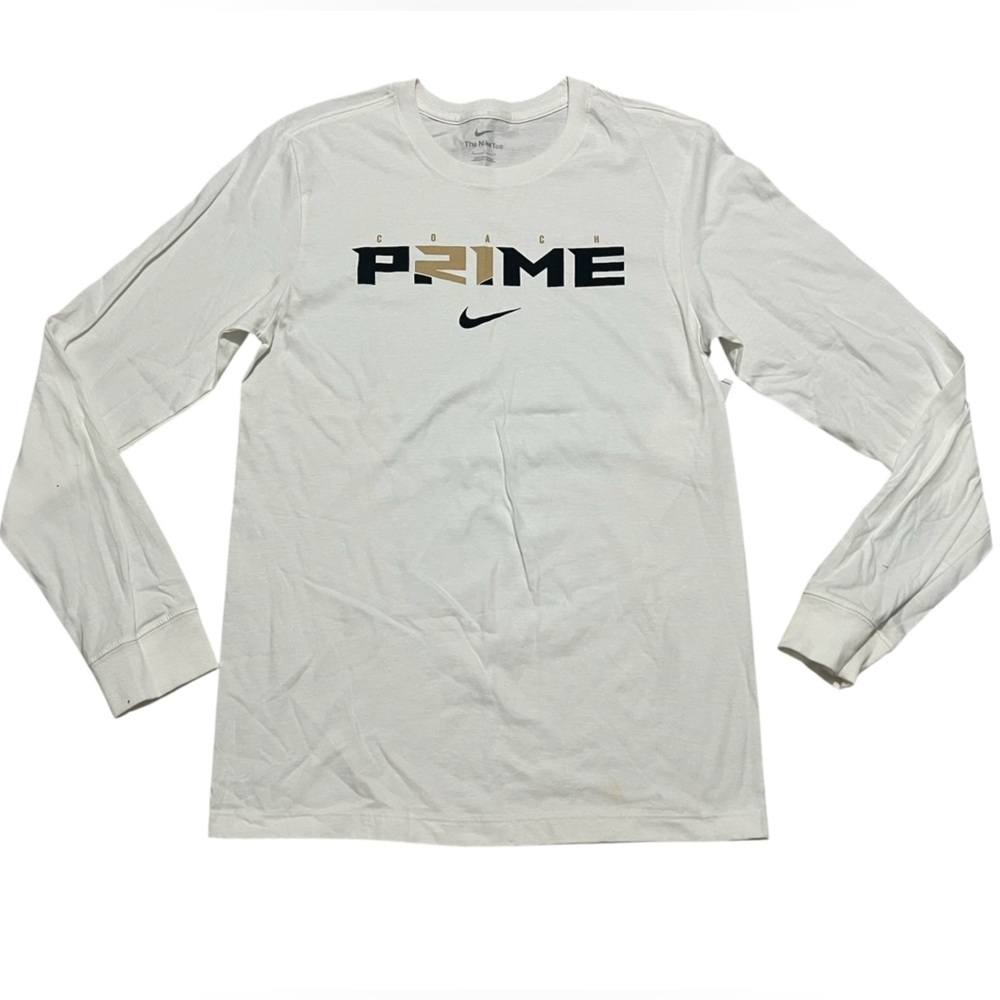 Nike Men's Deion Sanders Colorado Buffaloes Coach Prime T-Shirt white size small